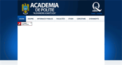 Desktop Screenshot of academiadepolitie.ro